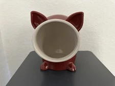 Paula Deen Salt Cellar Pig Burgundy Red Ceramic Kitchen Farmhouse Decor