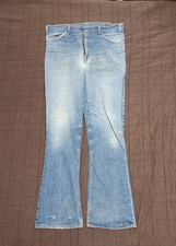 Vintage Levis Orange Tab 646 Flare Denim Jeans Men's 36 x 34 Blue 70's Talon 42