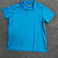 PGA Tour Polo Mens Size XL Blue Short Sleeve Athletic Golf Performance Shirt