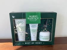 Mario Badescu Best Of Body 4Pc Boxed Skincare Set NEW Body Scrub Hand Cream 