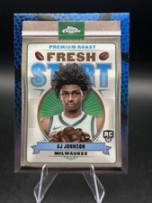 2024-25 Topps Chrome - Fresh Start AJ Johnson #FS-13 (RC) Blue Refractor