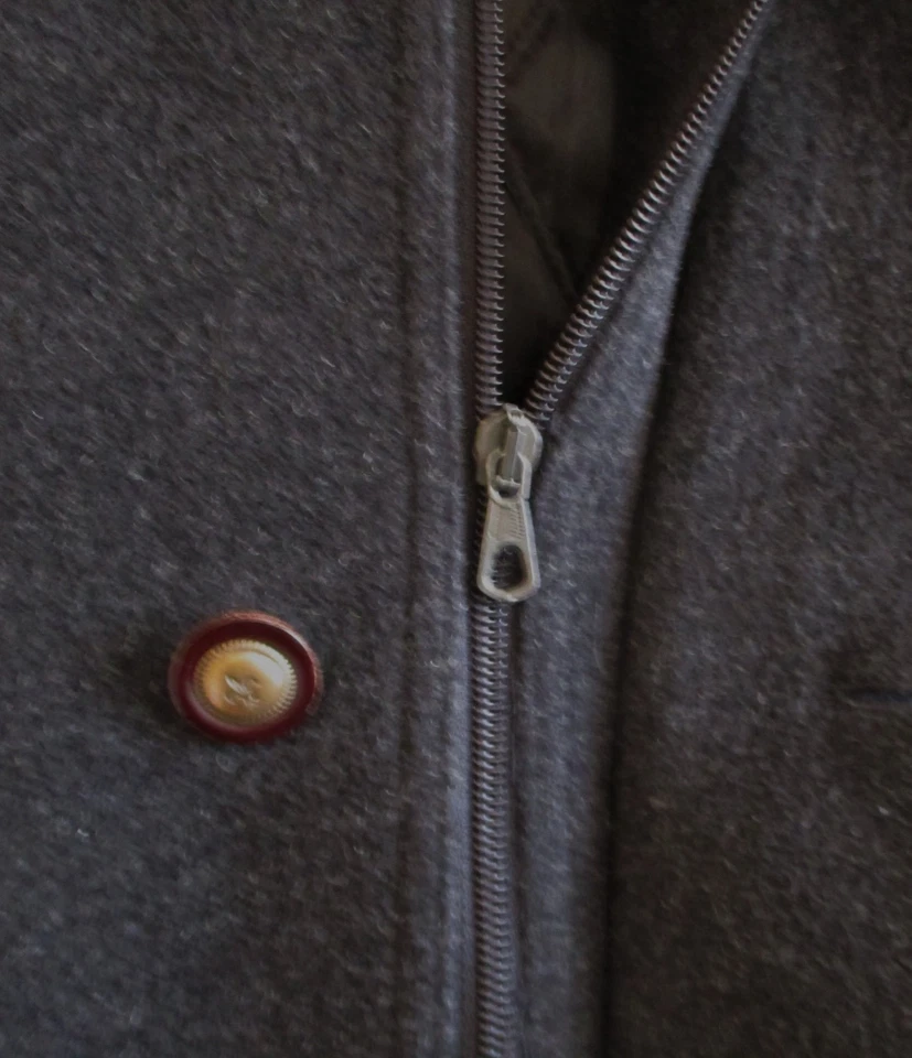 Abrigo Marshall Field's Dayton's Hudson's Para Hombres Gris Botón Delantero Talla 40R Chaquetón Foto 3 de 4