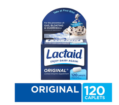 Lactaid Original Lactose Intolerance Supplement 120 Caplets Digestive Aid