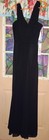 Monique Lhuillier Bridesmaids Black Sleeveless Satin Halter Long Dress Sz 4 — photo 5