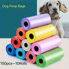15Pack Dog Poop Bags, Assorted Colors, Pet Waste Bags,Durable Polyethylene,Dog C