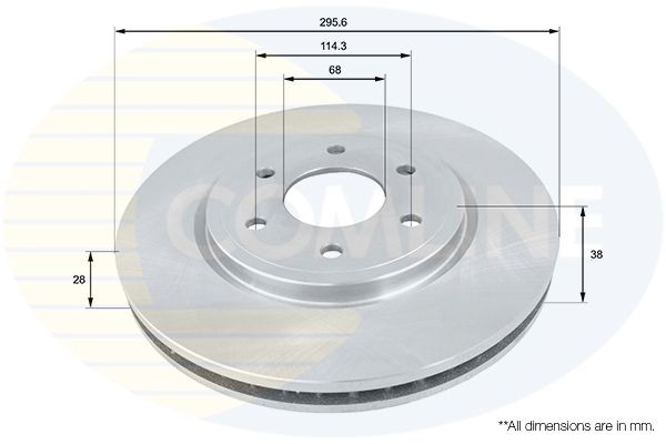 Brake Disc Front Internally Vented For Nissan Navara Pathfinder COMLINE ADC0270V
