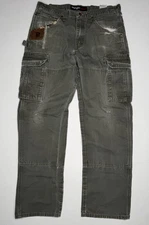 Wrangler Riggs Workwear Ripstop Cargo Pants 3W060LD Loren Green 33 x 32