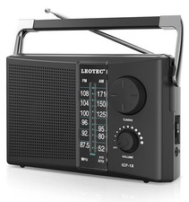 Portable AM FM Radio with Best Reception,Battery Operated or AC Power Big Speake