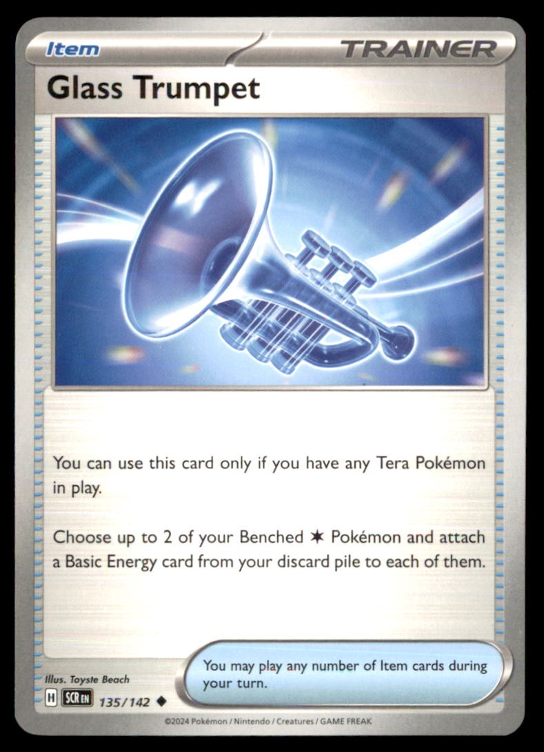 Pokemon Glass Trumpet 135/142 Stellar Crown 3 Card Lot Non Holo