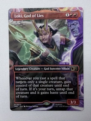 Loki, God of Lies (Borderless) MTG Commander: Marvel Super Heroes Regular