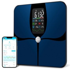 Neu Bluetooth Personenwaage Digital, Körperfettwaage 180kg, Messung Herzfrequenz