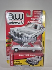 1:64 AUTO WORLD 2018 Series 4B - WHITE 1976 Cadillac Coupe DeVille H6