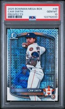2025 Bowman Chrome Prospects 48 Cam Smith Mega Box Mojo Refractor Rookie Psa 10
