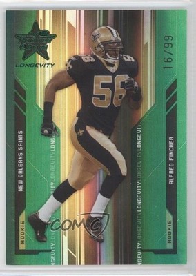 2005 Leaf Rookies & Stars Longevity Rookie Emerald 16/99 Alfred Fincher RC 0l1