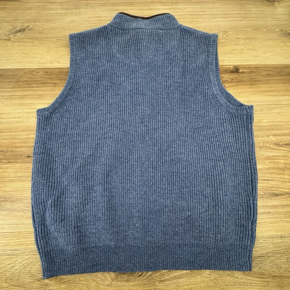 L.L. BEAN-100% Merino Lambs Wool Mens Full Zip-Front Vest XXXL-Reg Cabincore - Image 4 of 4