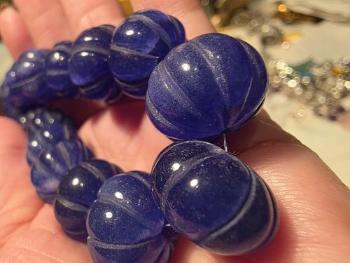 Heavy Blue Gemstones Sapphire? Necklace In Used Condition - Picture 9 of 23