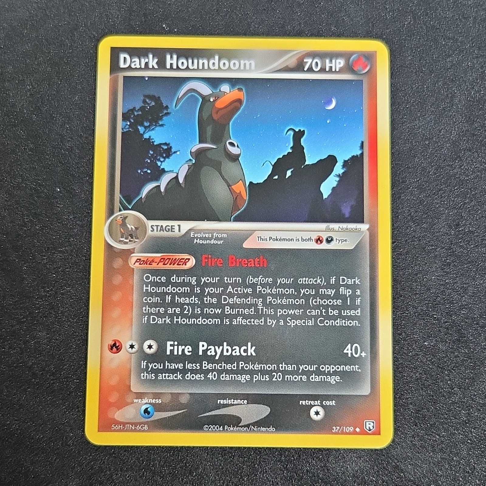 Pokémon Dark Houndoom 37/109 Team Rocket Returns Rare 2004 English NM/NM+
