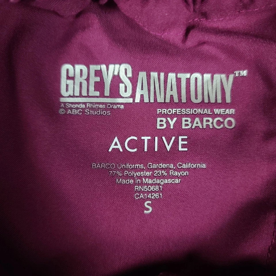 Pantalones Médicos Greys Anatomy Para Mujer Pequeños Púrpura Elastizados Activos Foto 2 de 4