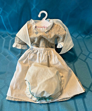 American Girl Felicity Work Outfit Gown Apron Cap complete Pleasant Company tag