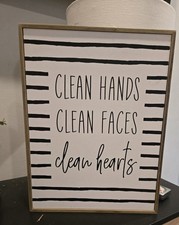 Decorative Bathroom Sign Modern Farmhouse Wall Art Bathroom Wall Decor