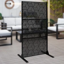 Black Removable Privacy Fence Screen Save Space Multi-functional Decorative