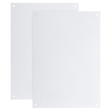2 Pcs White Blank Metal Sign, 9.8x6.9" Blank Sublimation Signs 0.02" Thickness 