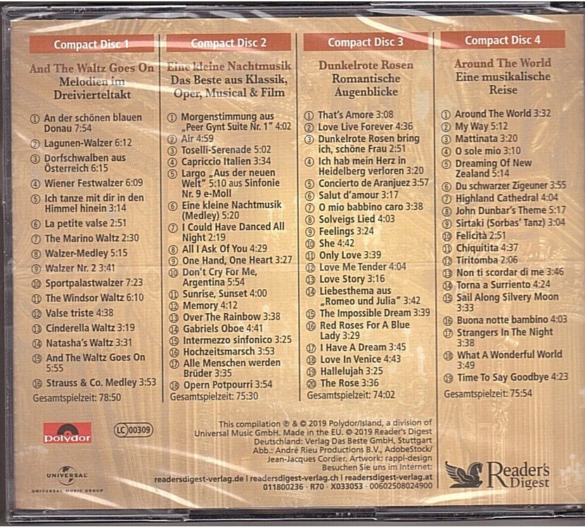 Das Beste von Andre Rieu - Der Walzerkönig (4 CDs) Reader's Digest - Bild 2 von 2