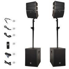 PRORECK CLUB 3000 12-Inch DJ Speaker System Line Array Speaker Subwoofer 4000W