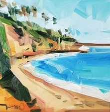 Laguna Beach California Seascape Painting Art PRINT By Artist Jose Trujillo