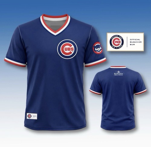 Chicago Cubs BudFridays 1980s Jersey Bleacher Giveaway 8/14/26 Brand New Size XL