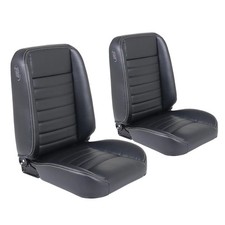Tmi Pro Classic Cruiser Collection Bucket Seats Black With White Stitching