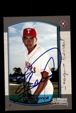Signed Baseball Card Auto 2000 Bowman #36 Joaquin Benoit Texas Rangers