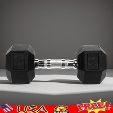 Hex Dumbbells Weight Set Rubber Coated Anti-Roll Grip Strength Training Home Gym