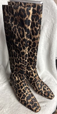 Katy Perry Collections The Wandering Boot Leopard Heeled Boots size 5 NIB NEW
