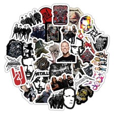 Heavy Metal Band Stickers for Adults, 36 Pieces of Strong Adhesive and Waterproo