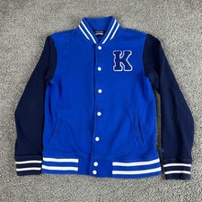 Kap Jacket Boys Large Blue Varsity Snap Button Front Kids Casual