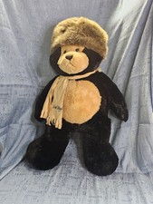 vintage GUND 24 inch West Virginia Mountaineers "Monti" black bear plush.