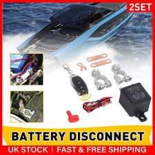 Wireless Dual Remote Car Battery Disconnect Relay Master Cut-off Switch 200A 2x