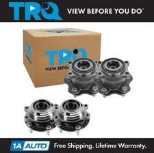 TRQ Wheel Hub Bearings Assembly Set Front & Rear Fits 2007-2012 Nissan Altima