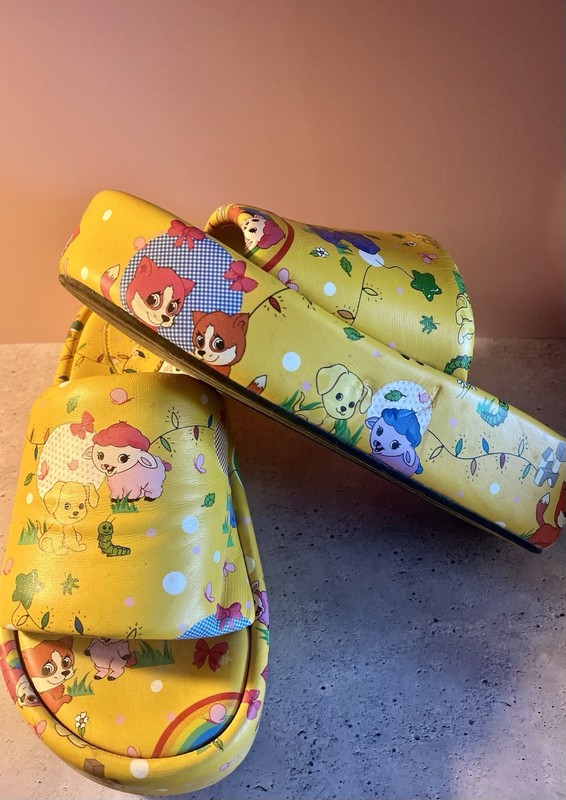 Balenciaga "Puppy and Friends" Platform Slide Sandals EU 39