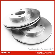 2x Brake Discs Vented For Opel Astra H 1.6 Turbo Mintex Front 569007 569067