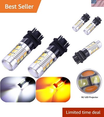 3157 3057 3357 4157 Turn Signal White Yellow Amber Switchback Led Light Bulbs...