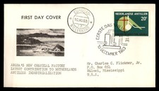 Mayfairstamps Netherlands FDC 1963 Lab Equipment Aruba New Chemical Factory Cove