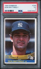 1984 Donruss DON MATTINGLY Rookie Card RC #248 HOF Yankees PSA Graded