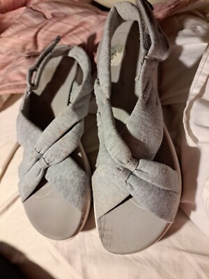 Clarks Women's Arla Belle Sandals Size M Gray Cloudsteppers