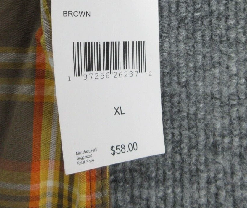 NUEVO CON ETIQUETAS Camisa Impermeable Niños XL Multicolor Cuadros Manga Corta Abotonada Juventud NUEVA Foto 3 de 4