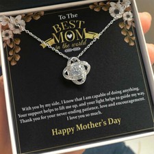 MOTHER'S DAY GIFTS FROM DAUGHTER, SON, PENDANT FOR MOM, STERLING SILVER NECKLACE