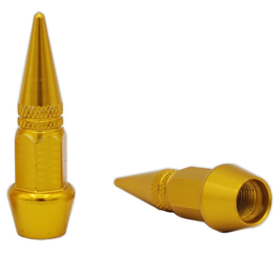 12 x YOU.S Ventilkappen Ventil Kappe Spike in Gold für Auto PKW LKW Motorrad - Bild 2 von 2