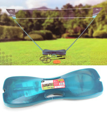 BADMINTON SPIEL SET im Koffer Standfu&szlig; + Netz + Federball + Schl&auml;ger 825