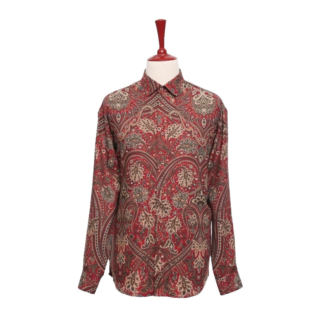 Paisley Hippie Informal Con Botones camisas para hombres